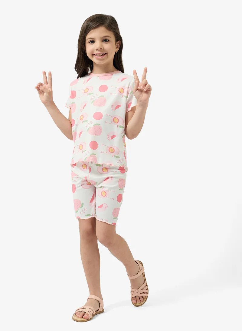 Pinata  Fruit Print Tshirt and Shorts Set for Women | Best Price UAE