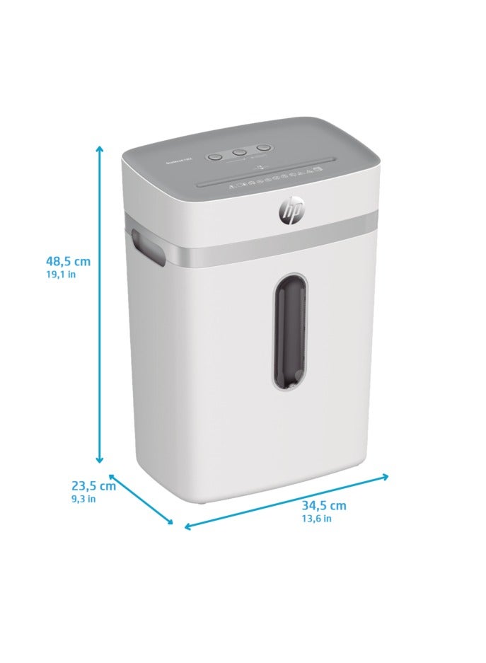 HP OneShred 12CC Office Paper Shredder Machine, P-4 Security, Cross Cut, 12 Sheets, 23L Bin - 2802 White - Image 5