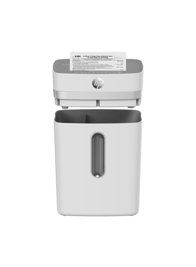 HP OneShred 12CC Office Paper Shredder Machine, P-4 Security, Cross Cut, 12 Sheets, 23L Bin - 2802 White - Image 4