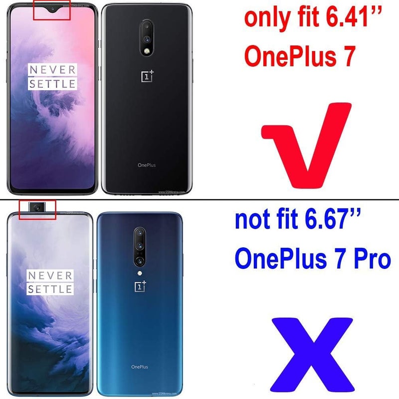 مايجين متوافق مع OnePlus 7، OnePlus 6T Case، حلقة معدنية قابضة حامل قائم مضاد للصدمات غطاء صلب (يعمل مع حامل مغناطيسي للسيارة) غطاء مزدوج الطبقات متين لـ OnePlus7، OnePlus 6T (أزرق بحري) - Image 2