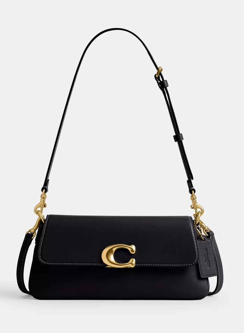 كوتش اوت ليت حقيبة كتف Coach Jet، حقيبة كروس نسائية، حقيبة يد نسائية، حقيبة سفر نسائية، 25 سم - أسود - Image 1