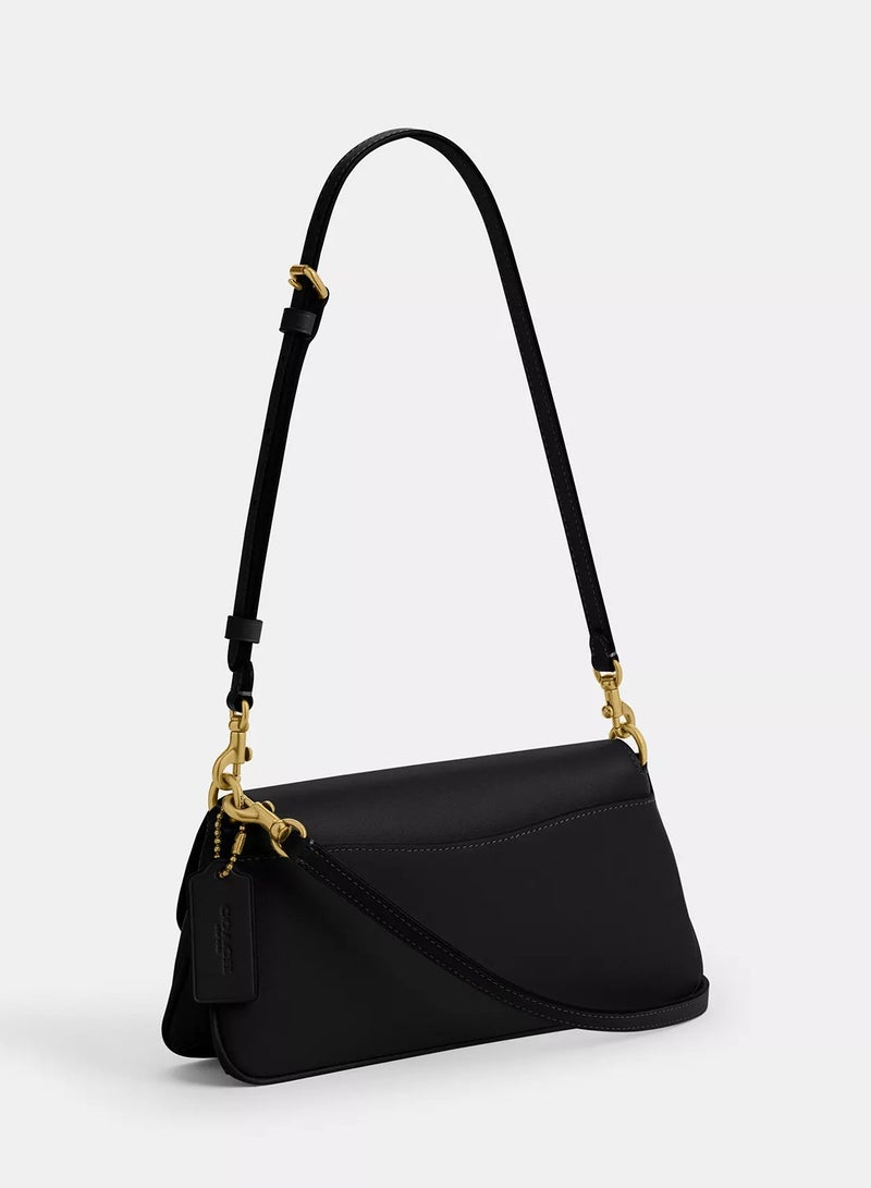 كوتش اوت ليت حقيبة كتف Coach Jet، حقيبة كروس نسائية، حقيبة يد نسائية، حقيبة سفر نسائية، 25 سم - أسود - Image 2