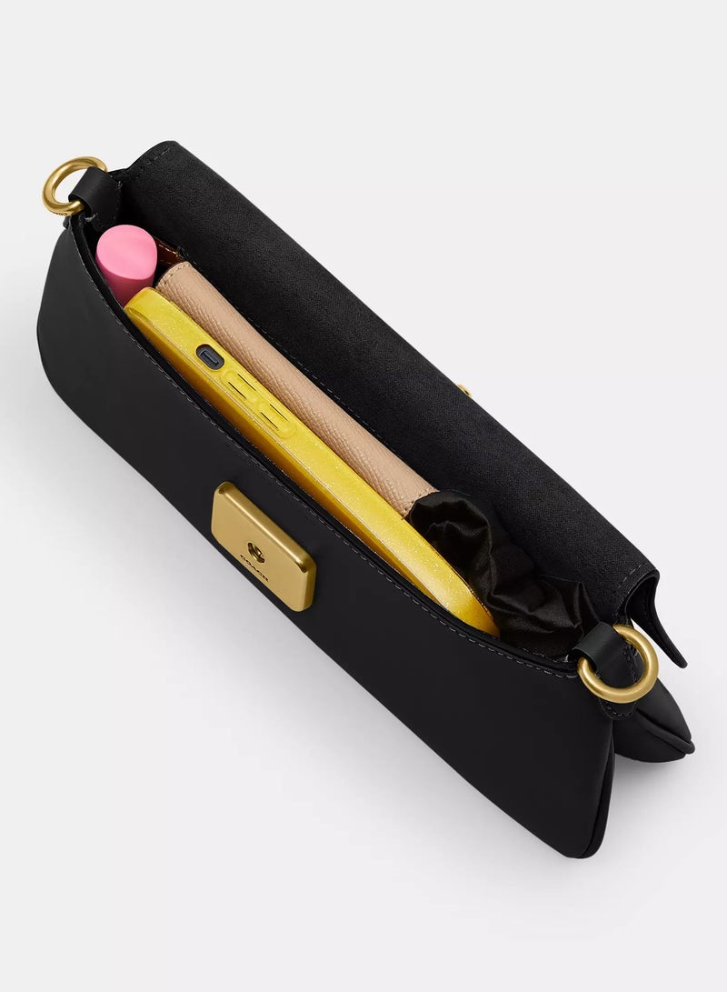 كوتش اوت ليت حقيبة كتف Coach Jet، حقيبة كروس نسائية، حقيبة يد نسائية، حقيبة سفر نسائية، 25 سم - أسود - Image 4