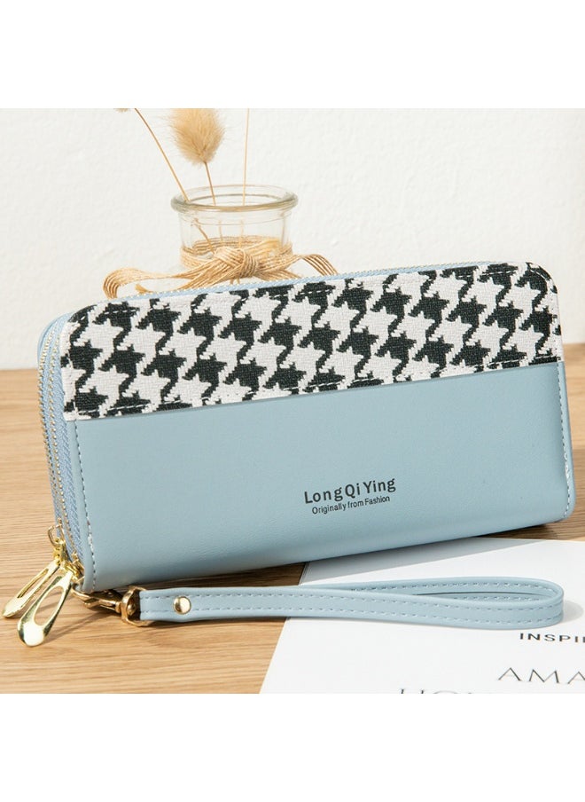 NIBEMINENT Women's Long Purse Double Zipper Student Thousand Bird Print Money Clip Large Capacity Clutch Bag Soft Coin Purse  - Image 2