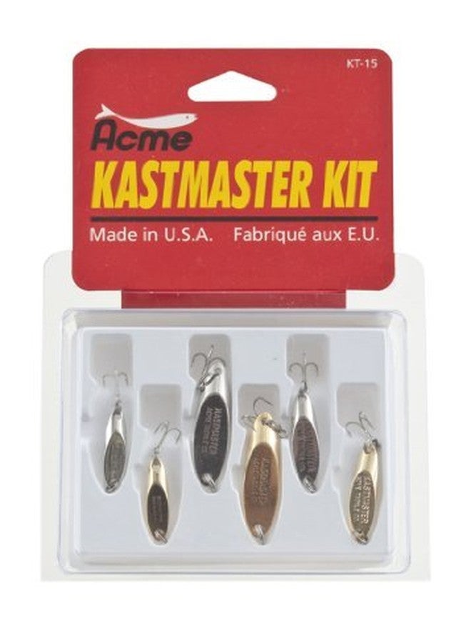 أكمي طقم أدوات صيد Acme Kastmaster مكون من 6 قطع، مطلي بالكروم والذهبي - Image 2