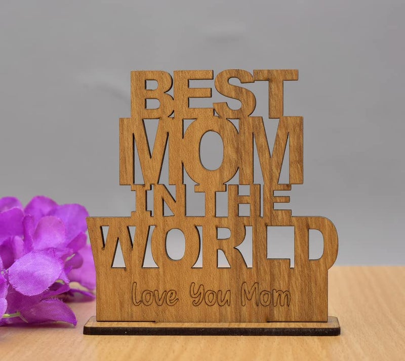 Pride StoreThe Best Mom Printed 330 ml Coffee Mug for Mothers Day Gift Showpiece Greeting Card Rose Love Stand Message Bottle Gift Set for mom - Image 3