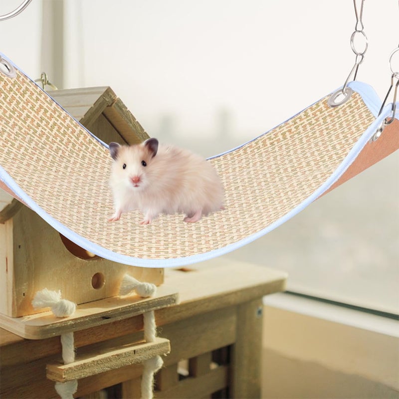 Small Pet Hammock Swing 20x30cm Cotton Cooling Mat Hanging Cage Bed for Hamsters Guinea Pigs - Image 5