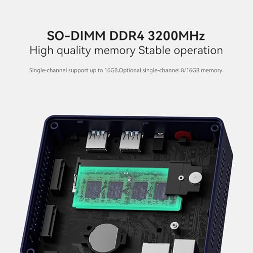 Beelink Mini PC, MINI S13 Intel Twin Lake N150 (Upgraded N100, 4C/4T), Mini Computer 16GB DDR4 RAM 500GB M.2 SATA SSD, Desktop PC Dual HDMI 4K UHD/2.5G Ethernet/WiFi6/BT5.2/W11 Home/HTPC - Image 5