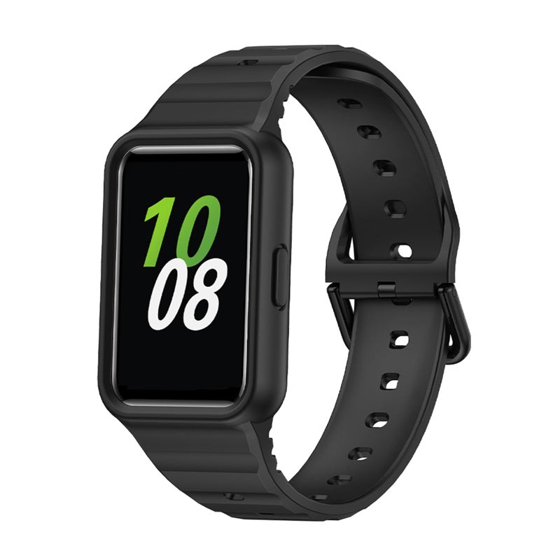 Azonee Sports Silicone Bumper Case with Band Compatible with Samsung Galaxy Fit 3 – Rugged Protective Strap - Image 1