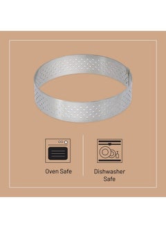 De Buyer Perforated Round Tart Ring 8” Diameter 0.8” Height Perfect For Baking Beautifully Crisp Tarts Easy To Use & Clean Made In France  - Image 4