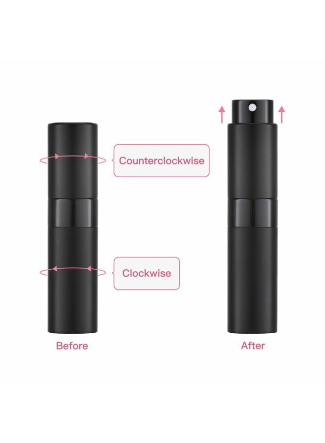 Tekson 5PCS 8ml Travel Perfume Atomizer Refillable, Mini Cologne Spray Bottle Empty, Small Aftershave Sprayer for Liquid Dispenser (Five Colors) - Image 2