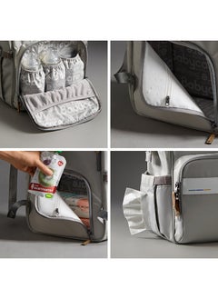 Babycare Babycare - Diaper Bag, Larges, Blue, Compact Design, Built-in Changing Pad, Waterproof Pocket, Hooks for Essentials, BPA-Free, Non-Toxic, Lightweight, Durable Material, Easy to Clean, Multiple Compartments, Travel-Friendly, Stylish and Functional, Ideal for Daily Baby Care  - Image 5