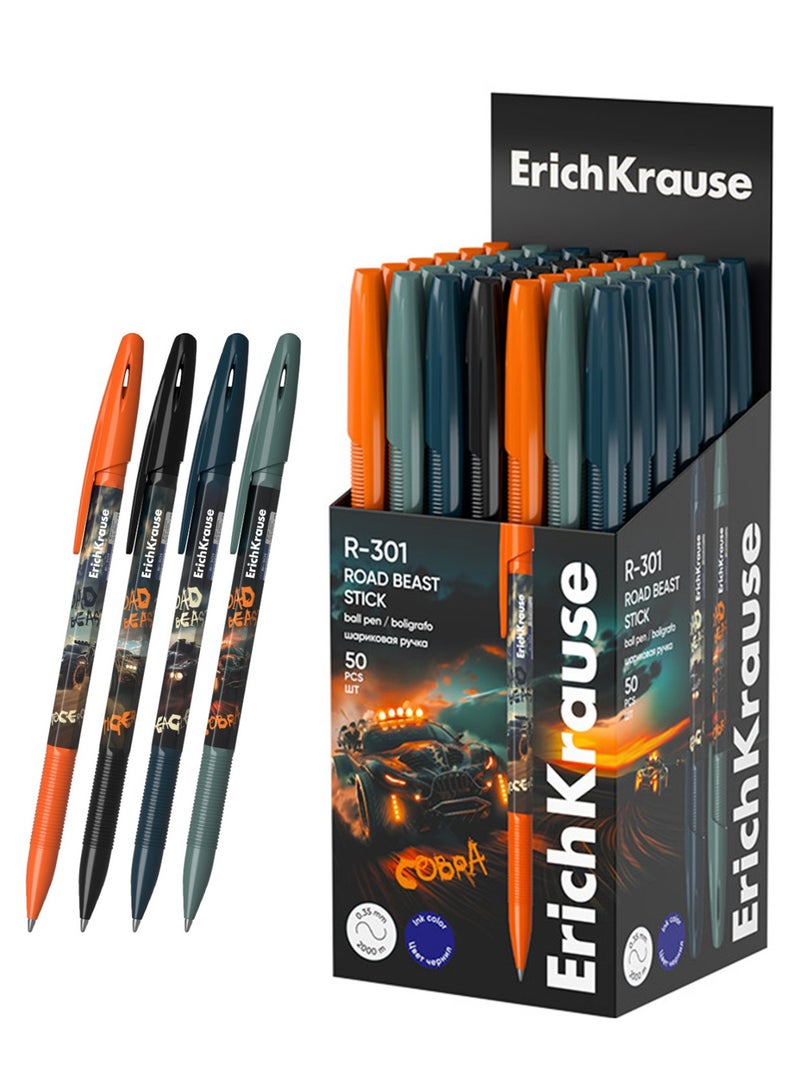 ErichKrause قلم حبر جاف سحري للحيوانات الأليفة 50 قطعة بقطر 0.7 مم وحبر أزرق - Image 1