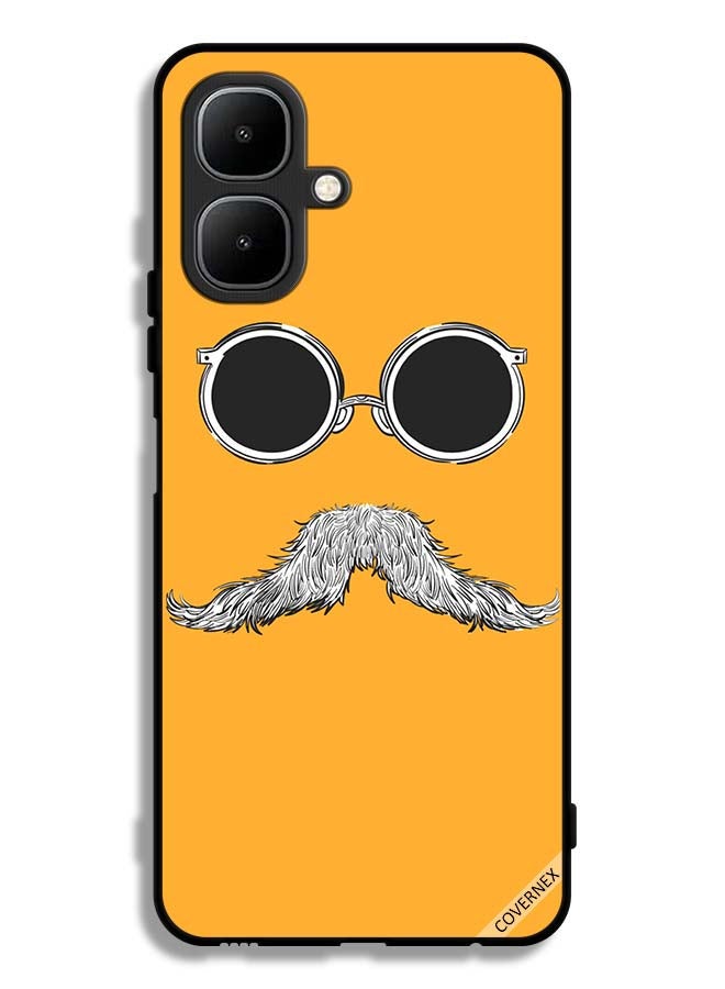 Covernex Tecno Pop 10 Protective Case Cover Glasses And Mustache Art