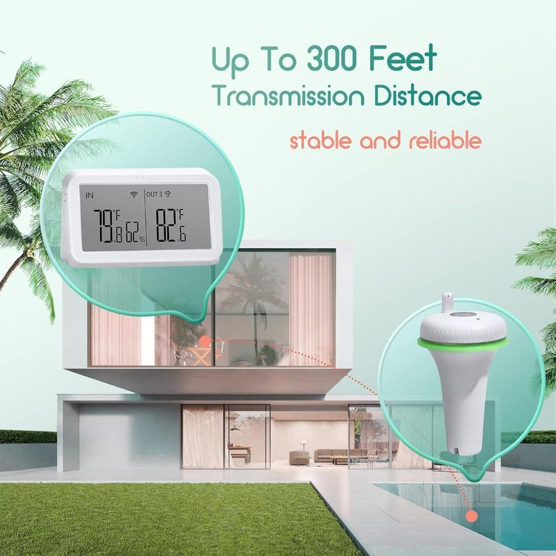 WiFi Floating Pool Thermometer Set with IBS-M2 Gateway Smart App Control IPX7 Waterproof Wireless Water Temperature Monitor for Swimming Pool and Aquarium Accurate Sensor with Real-Time Alert - Image 5