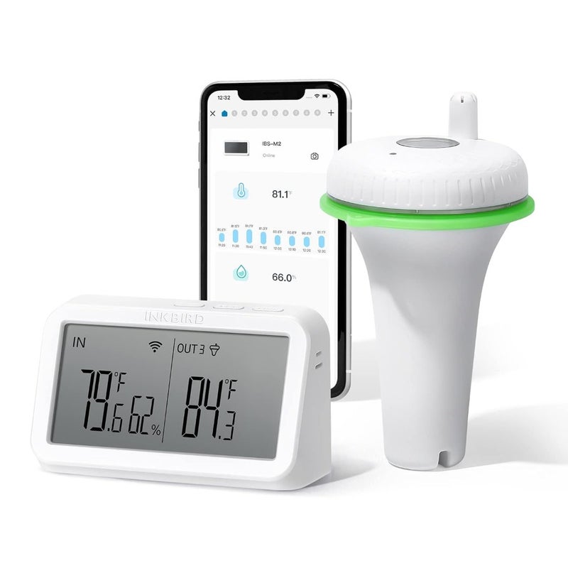WiFi Floating Pool Thermometer Set with IBS-M2 Gateway Smart App Control IPX7 Waterproof Wireless Water Temperature Monitor for Swimming Pool and Aquarium Accurate Sensor with Real-Time Alert - Image 1
