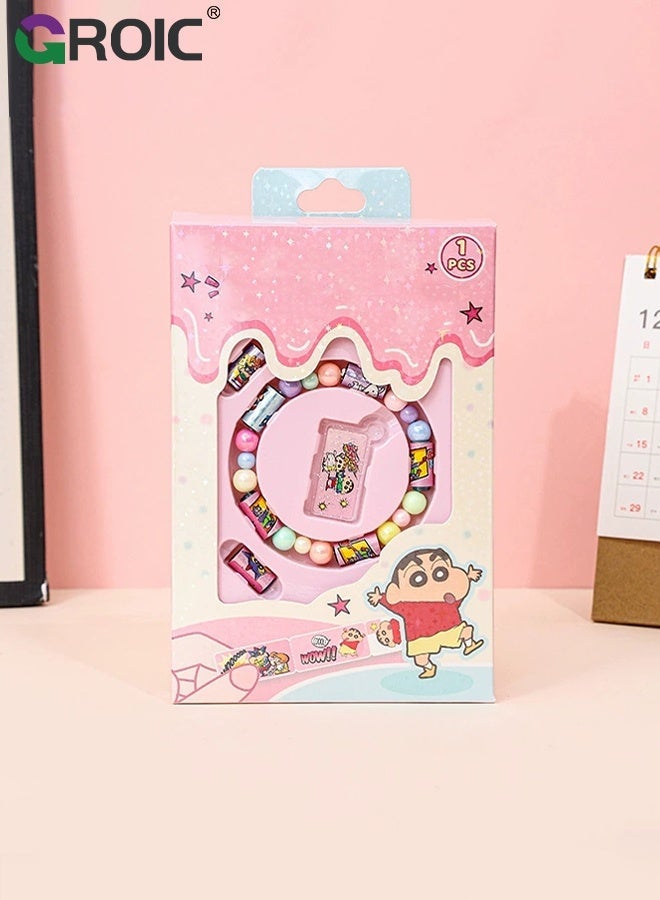 GROIC DIY Bracelets Sticker, Wearable Shareable Stickers with Sticker Book, DIY Jewelry Crafts for Girls, Gift for Girls, Mystery Reveal Sticki Rolls, Sticker String Fun DIY Bracelet and Necklace Making Kit - Image 2