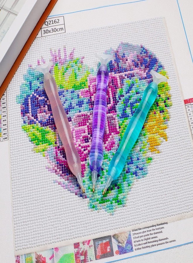 RovyFota Diamond Painting Pen, Handmade Resin Diamond Painting Pens with Glue Clay and Various Tips, More Comfortable and Faster, 5D Diamond Painting Tools for Diamond Paintings Hobby (Sky Purple) - Image 5