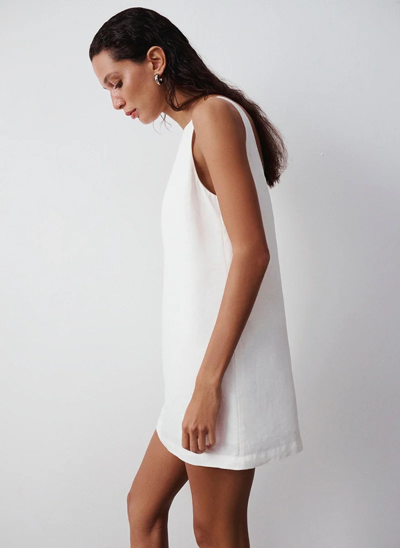 Mavi Ecru Short Dress
