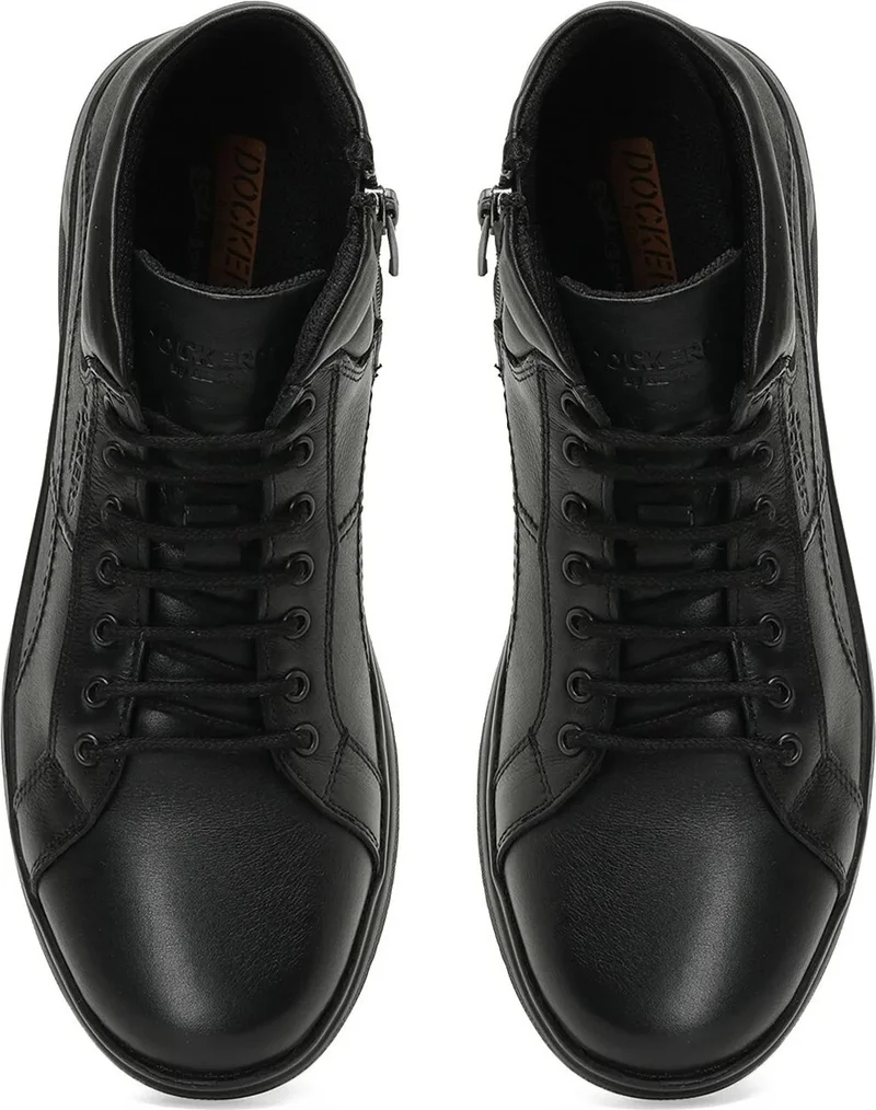 دوكرز باي جيرلي Dockers 225088 Black Genuine Leather Comfortable Sole Men's Boots