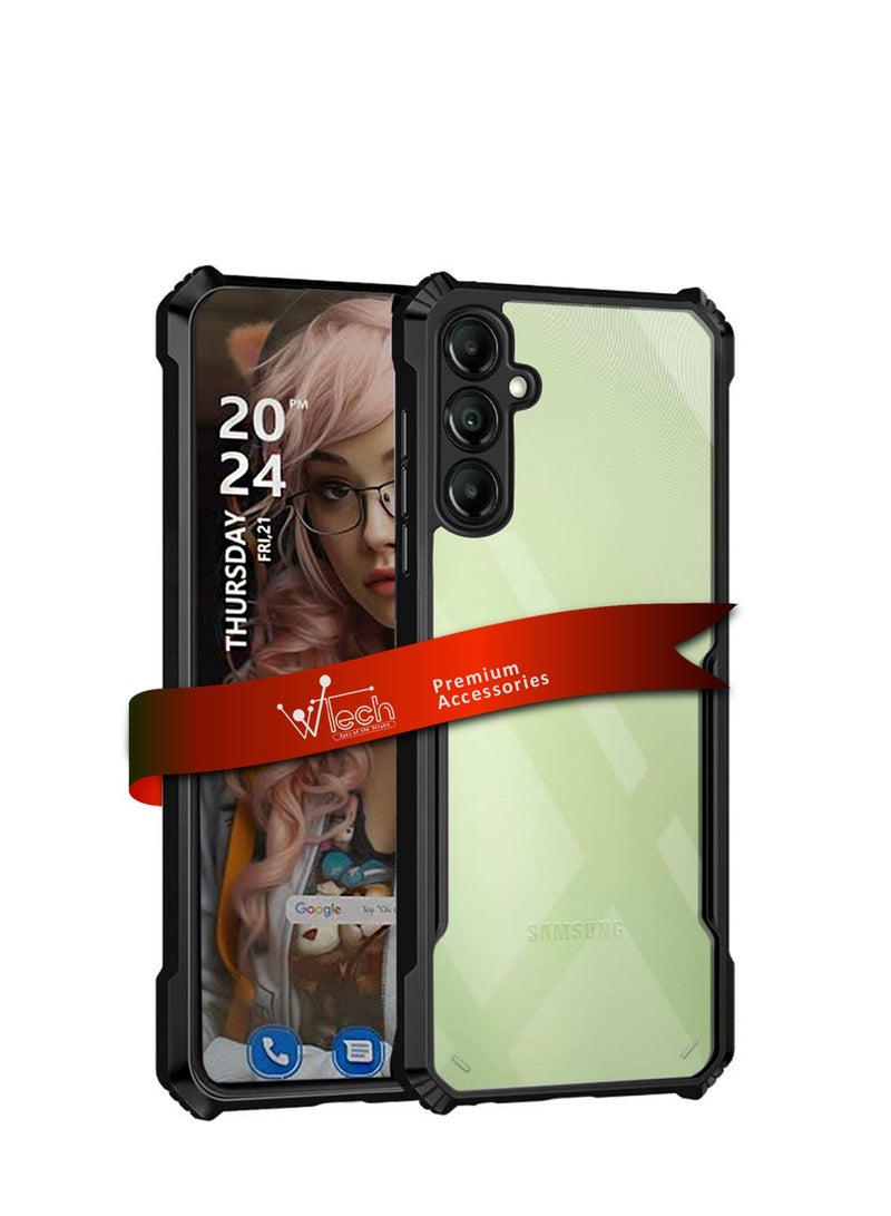 Wtech Samsung Galaxy S24 FE 5G 2024 Hybrid TPU Silicone with Raised Armour Bumpers Slim Case Cover - Black - Image 1