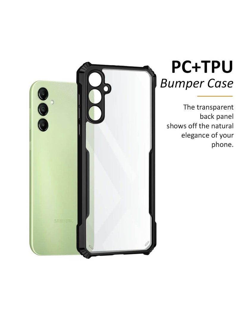 Wtech Samsung Galaxy S24 FE 5G 2024 Hybrid TPU Silicone with Raised Armour Bumpers Slim Case Cover - Black - Image 2