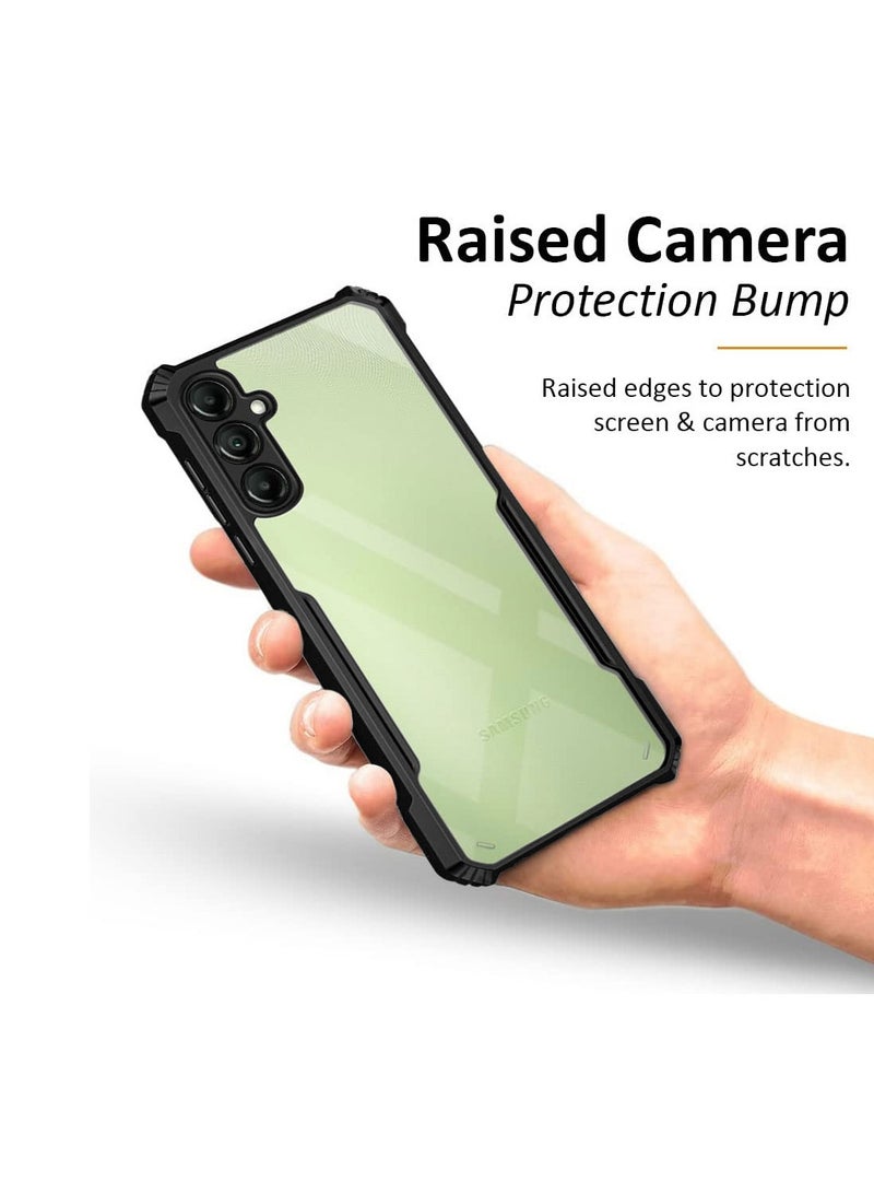 Wtech Samsung Galaxy S24 FE 5G 2024 Hybrid TPU Silicone with Raised Armour Bumpers Slim Case Cover - Black - Image 3