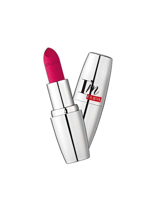 PUPA Milano I Am Matt Pure Colour Lipstick Dresses Lips In Full Deep Color Matte Velvety And Extremely Sensory Feel Glides On Without Weighing Lips Down 050 Runway Fuchsia 0.123 Oz - Image 2