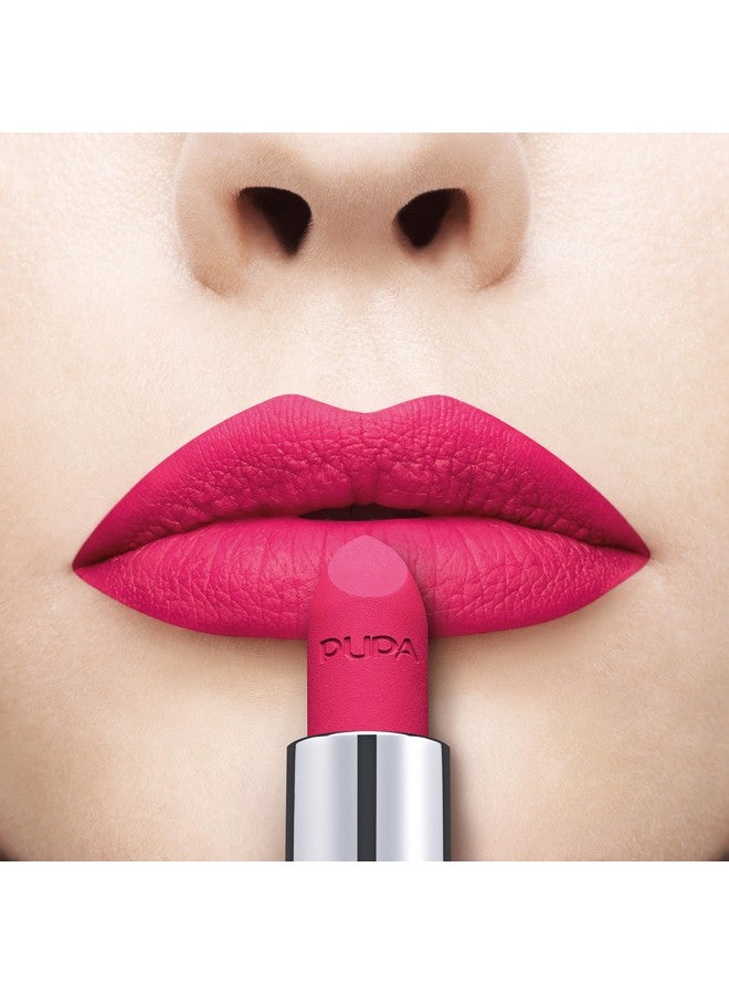 PUPA Milano I Am Matt Pure Colour Lipstick Dresses Lips In Full Deep Color Matte Velvety And Extremely Sensory Feel Glides On Without Weighing Lips Down 050 Runway Fuchsia 0.123 Oz - Image 3