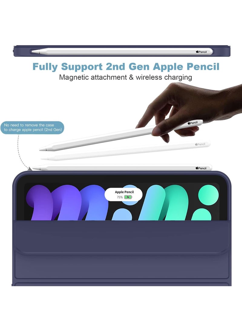 JOMILA iPad mini 7 Case 2024 (A17 Pro), iPad mini 6 Case (8.3-Inch,2021 Model), iPad mini 7th/6th Generation Case with Pencil Holder, Trifold Stand Smart Case with Soft TPU Back - Image 3