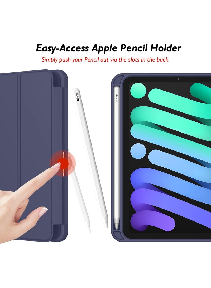 JOMILA iPad mini 7 Case 2024 (A17 Pro), iPad mini 6 Case (8.3-Inch,2021 Model), iPad mini 7th/6th Generation Case with Pencil Holder, Trifold Stand Smart Case with Soft TPU Back - Image 5