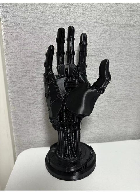 Cyberpunk Manipulator Handle Bracket 2077 Johnny Silver Hand Surrounding XBOX PS4/5 Handle Round Bottom Ornaments-Color:Silk Black-Specifications:Right Hand Round Bottom