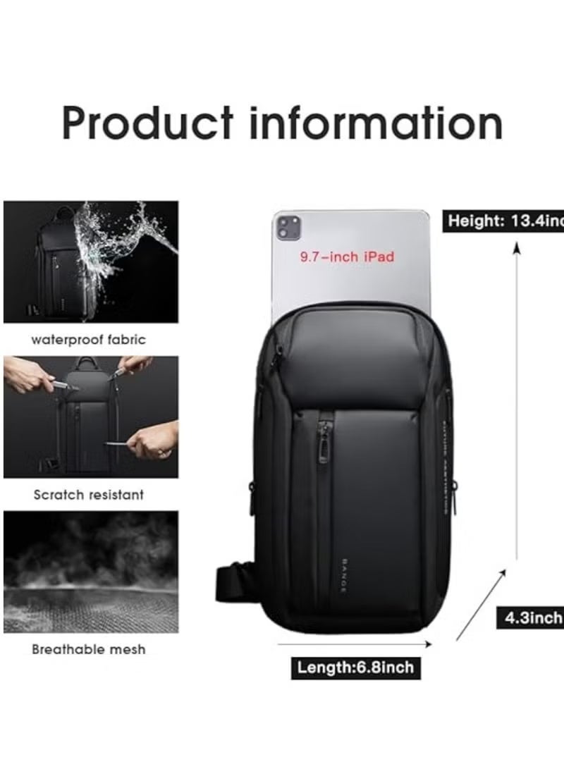 بانجي حقيبة رسول متينة ومقاومة للماء، حقيبة صدر للرجال، حقيبة كتف، حقيبة رسول للرجال، حقيبة ظهر... - Image 4