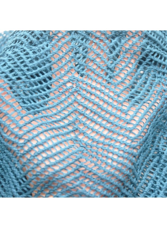 SUNSAR Knitted Sun-Proof Shawl with Pearl Pin Ice Silk Shawl for Women Summer Hollow-Out Knit Shawls Wraps, Women Open Knit Top - Image 3