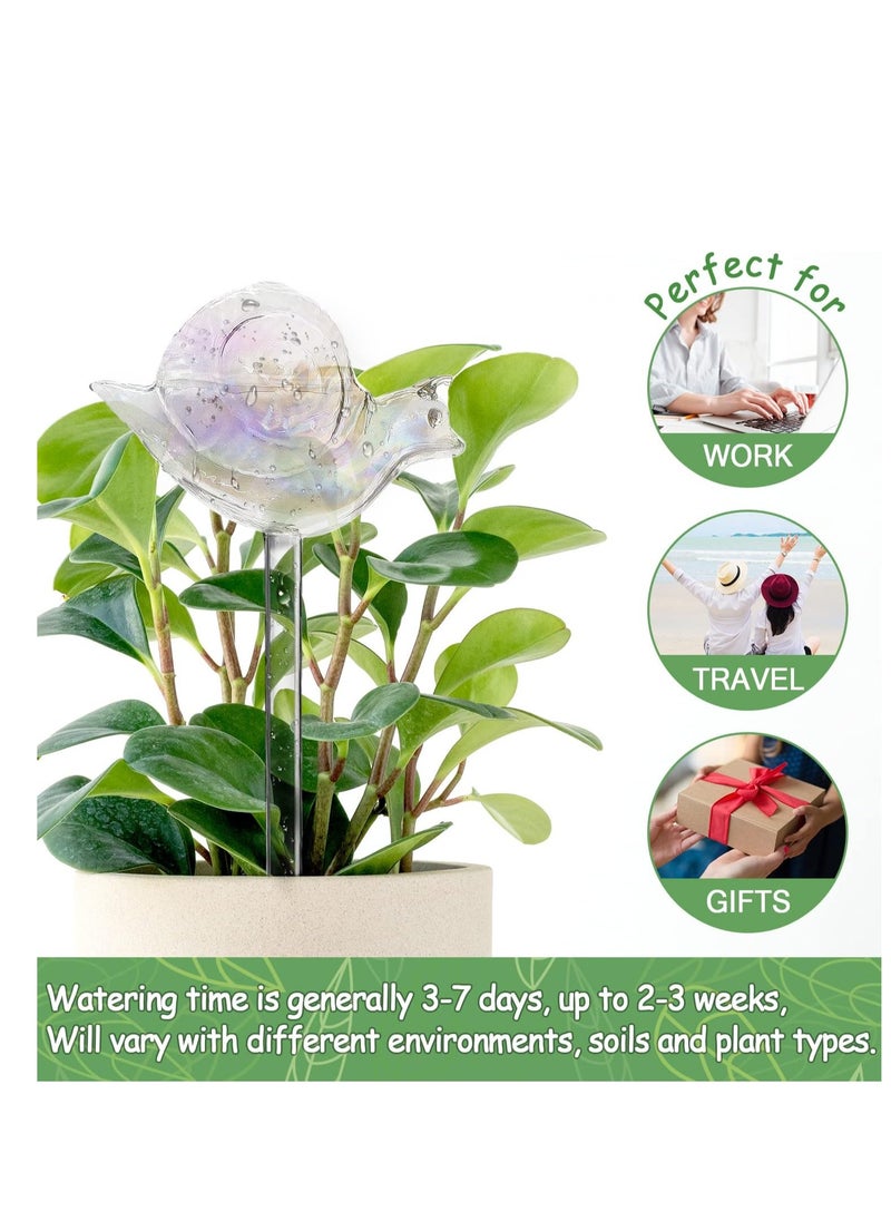 Generic Snail Plant Watering Globes Iridescent Self Watering Planter Insert Glass Plant Watering Devices for Indoor and Outdoor Plants Accessories Plant Self Watering Devices 4 Pcs  - Image 2
