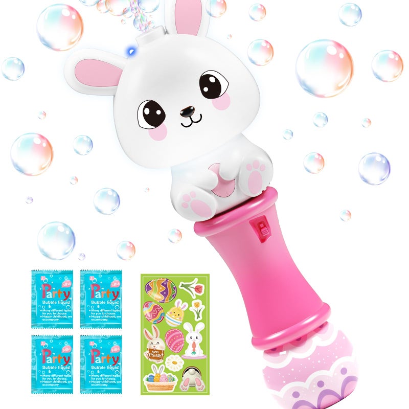 spring flower SpringFlower Bubble Blower WandBubble Maker with LED LightUp Effect for KidsBubble Toy for Basket Stuffers Fillers Easter Basket Essentials Easter Eggs Hunt - Image 3