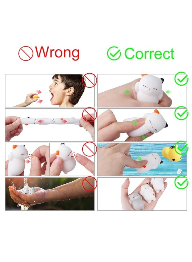 Outee 16 Pcs Mochi Animals Toys Lovely Mochi Cat Stress Relief Toys Mochi Animals Toys Mini Animals Cat Easter Gifts - Image 2
