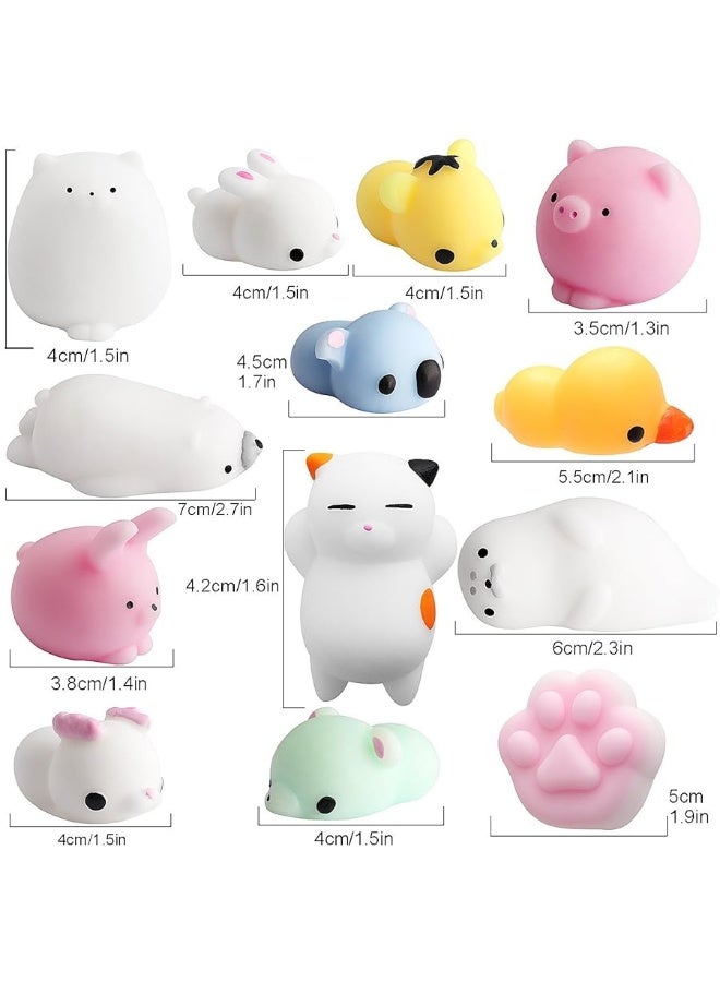 Outee 16 Pcs Mochi Animals Toys Lovely Mochi Cat Stress Relief Toys Mochi Animals Toys Mini Animals Cat Easter Gifts - Image 5