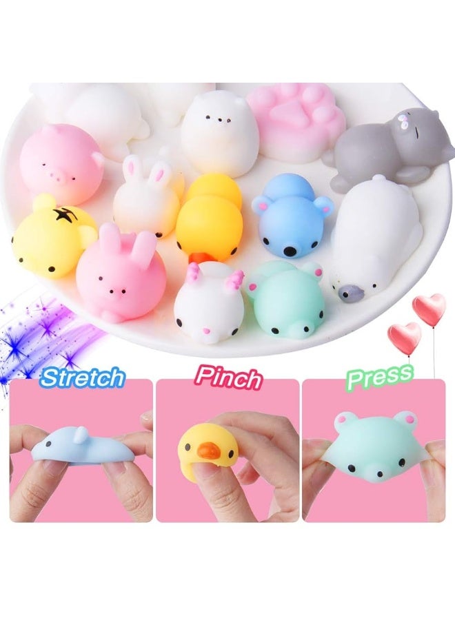 Outee 16 Pcs Mochi Animals Toys Lovely Mochi Cat Stress Relief Toys Mochi Animals Toys Mini Animals Cat Easter Gifts - Image 3