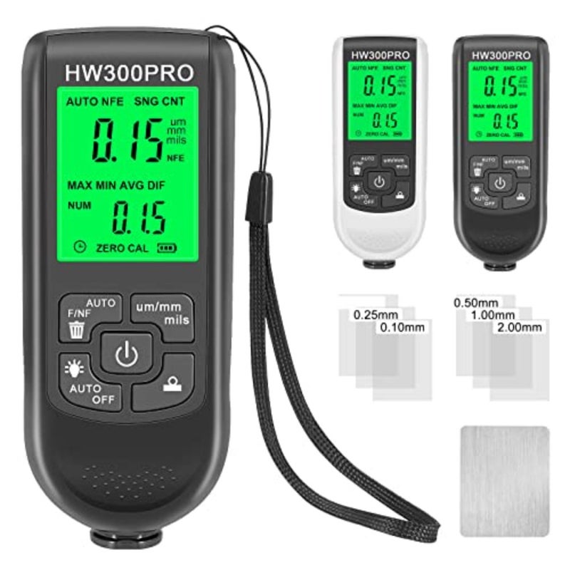 Eacam Paint Thickness Gauge - Accurate Car Paint Depth Gauge with 0-2000UM Fe and NFe Thickness Gauge for Steel Automotive Aluminum Metals - Image 5
