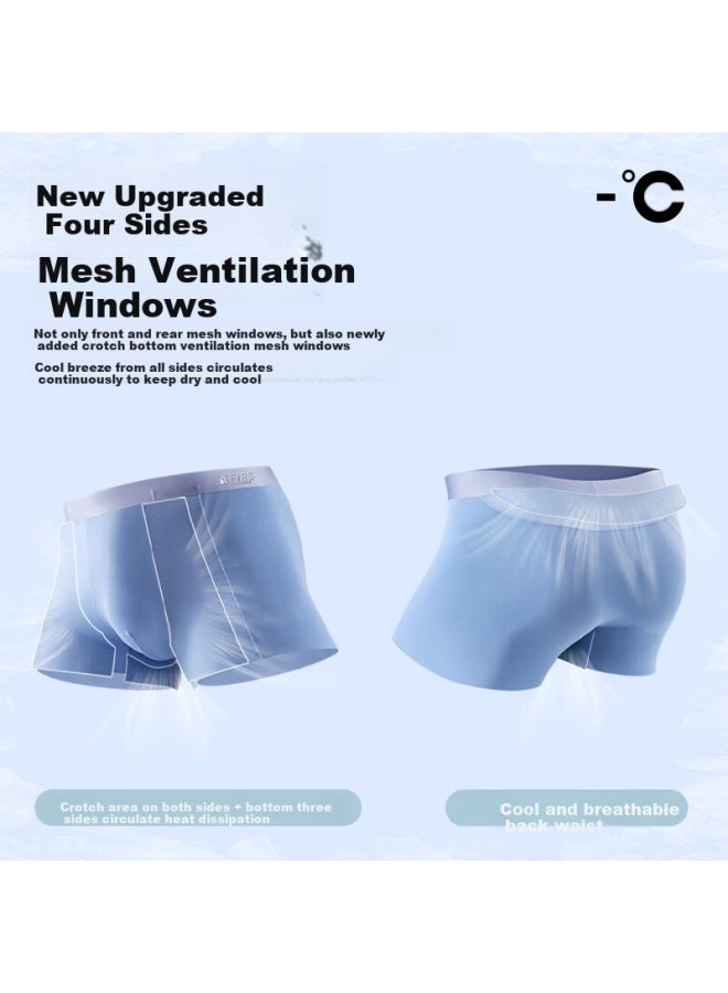 Firs Men's Underwear New Summer Ultra-thin Cool Ice Silk Seamless Boxer Briefs - Image 3