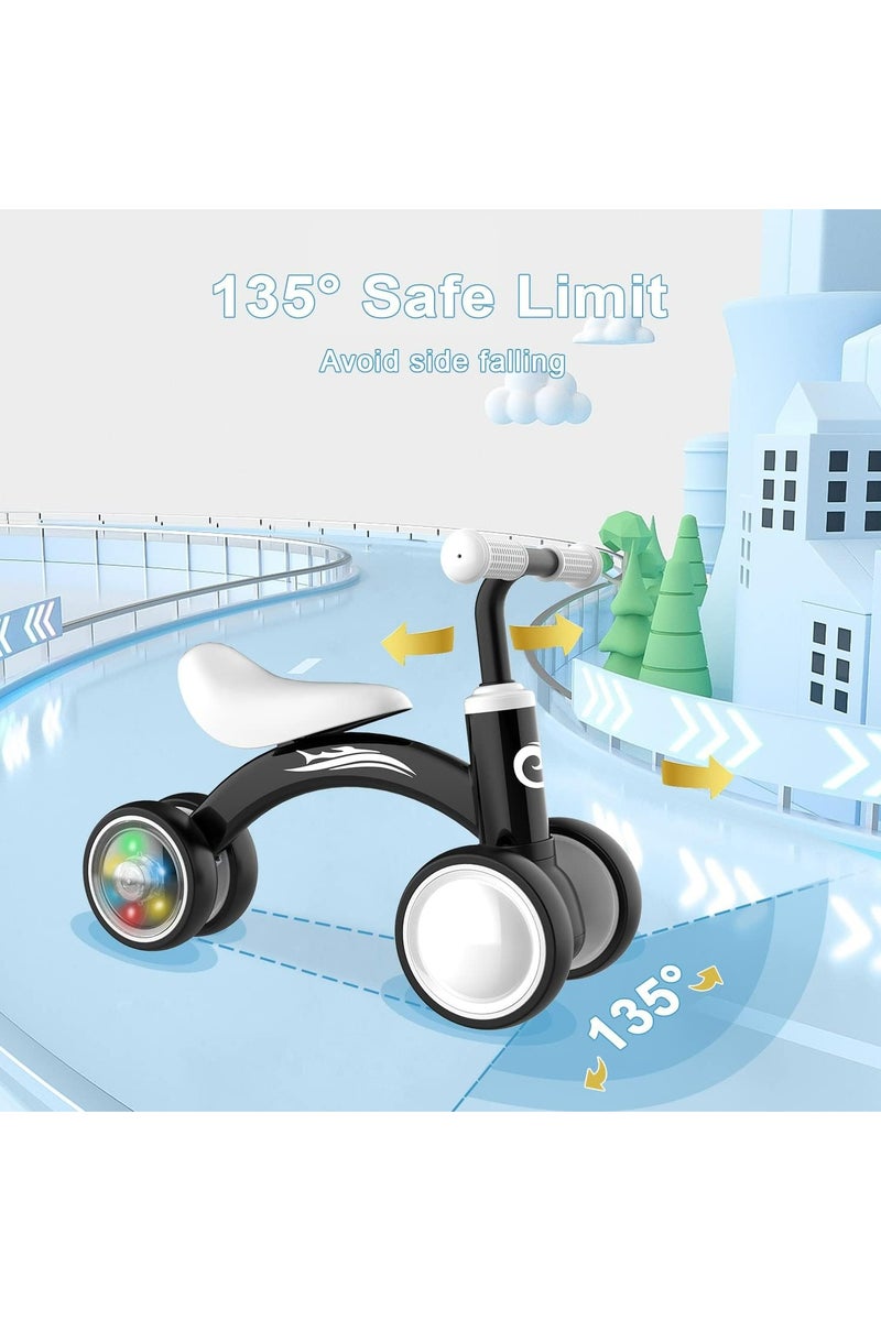 Oasisgalore Colorful Lighting Baby Balance Bike Toys for 1 Year Old Boy Gifts, 10-36 Month Toddler Balance Bike, No Pedal 4 Silence Wheels&Soft Seat First Riding on Toys - Image 4