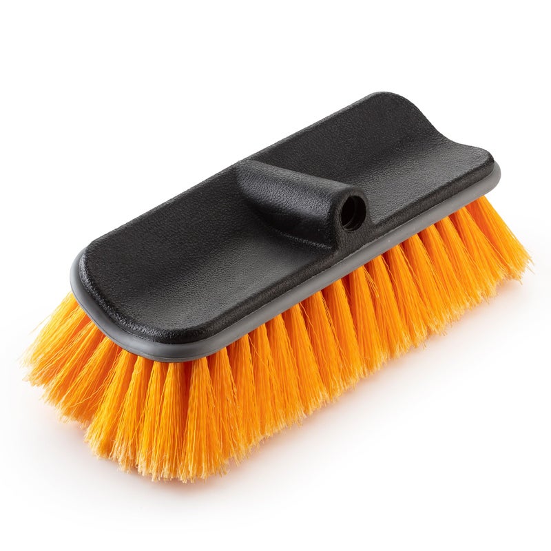 EXTEND-A-REACH Hard Bristle Deck Scrub Brush Heavy Duty Concrete Scrub Brush for Exterior House Cleaning Screw On Floor Brush Scrubber Fits Standard Acme Threaded Extension Poles Pole Sold Separately - Image 1