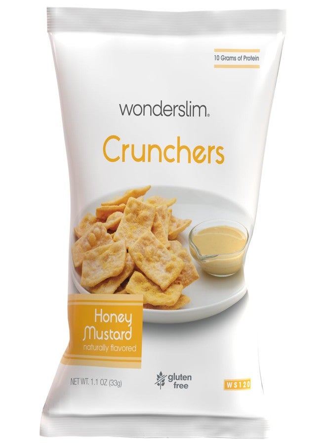 WonderSlim Protein Cracker Snack Chips, Honey Mustard, Low Fat & Gluten Free (10ct) - Image 1