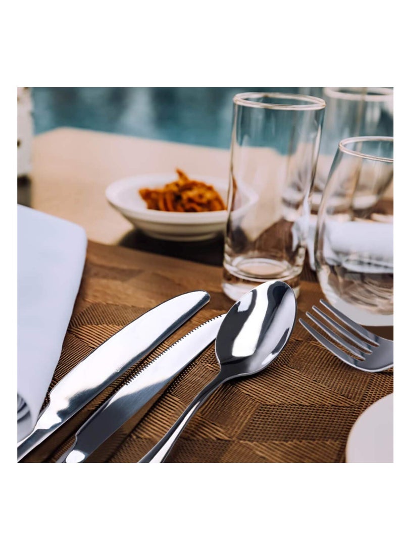 Dubkart 24-Piece Stainless Steel Flatware Set Silver 34.5x25.5x4.5centimeter  - Image 3
