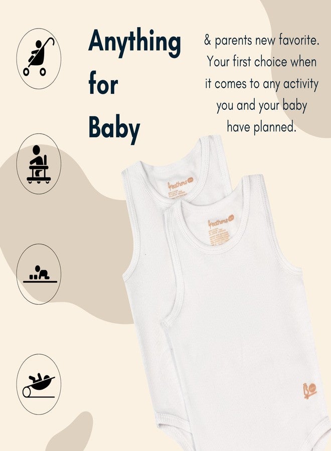 Feathers Baby Super Soft Cotton Onepiece Bodysuit Undershirt - Image 3