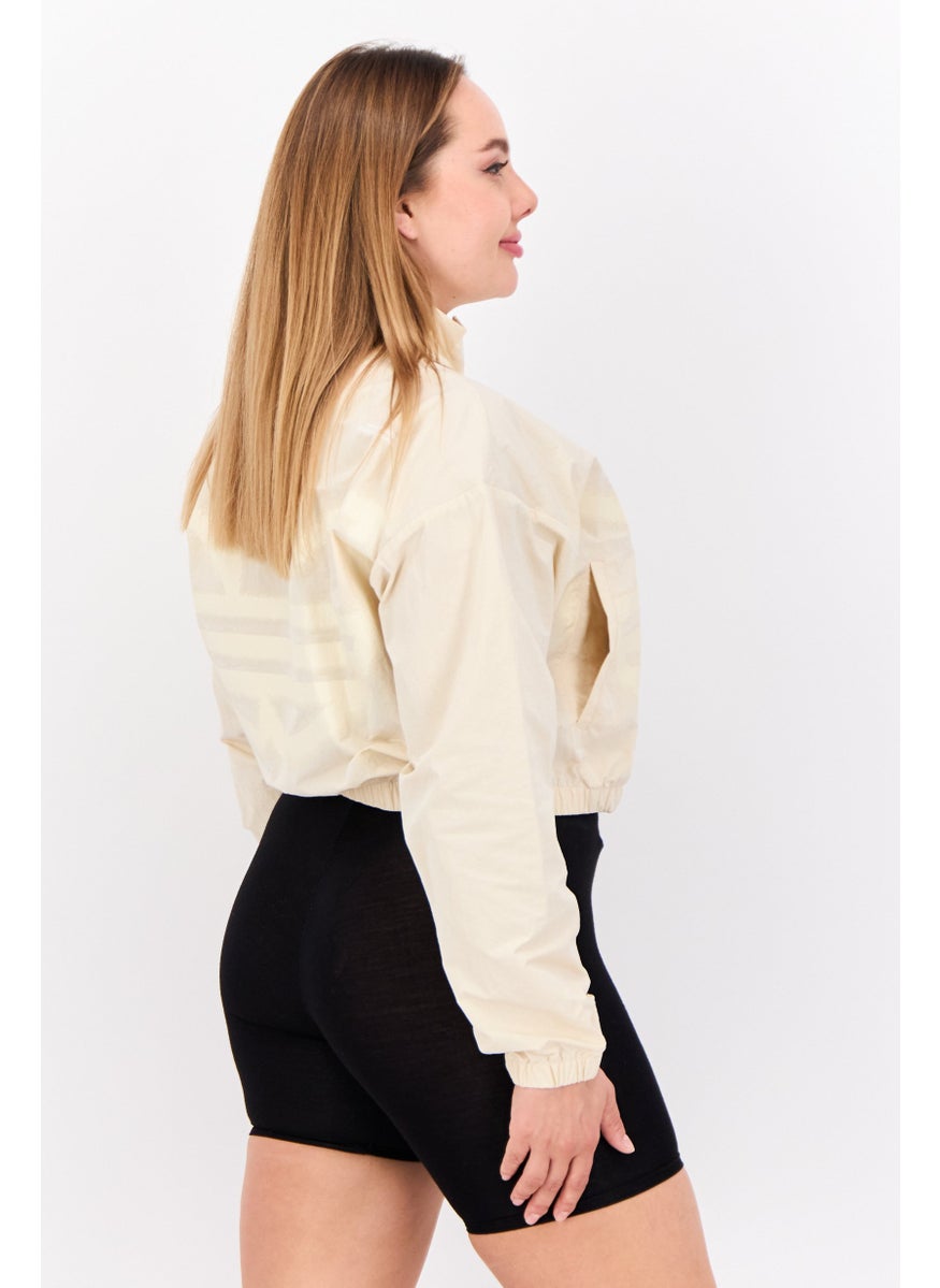 adidas Originals - Women Sportswear Fit Long Sleeves Outdoor Jacket, Cream - Image 1