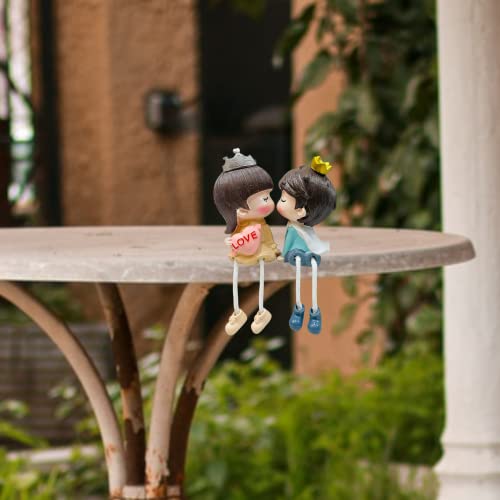 AUGEN Polyresin Sweet Love Family Living Room Home Decor Gift Item Set Hanging Legs Cute Decorative Showpiece (6937L) - Image 3