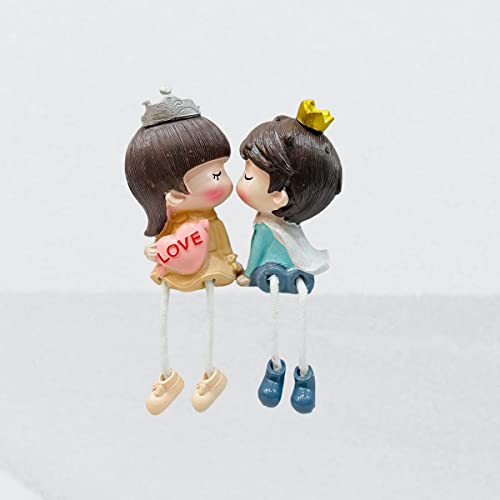 AUGEN Polyresin Sweet Love Family Living Room Home Decor Gift Item Set Hanging Legs Cute Decorative Showpiece (6937L) - Image 5