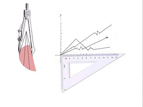 oxe Student Math Geometry Set,Drawing Compass 4 Inch and 6 Inch Clear Math Protractor Triangle Ruler 30/60 45/90 Degree and 8 Inch Ruler,Set of 6 Pcs - Image 3